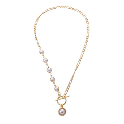 Jewelry Fashion Simple Round Bead Pearl Pendant Necklace Female Three to One Sexual Trend Necklace