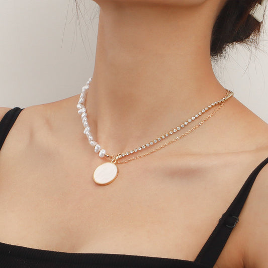Jewelry Imitation Pearl Necklace Female Retro Design Light Luxury Temperament Clavicle Chain Fresh Necklace