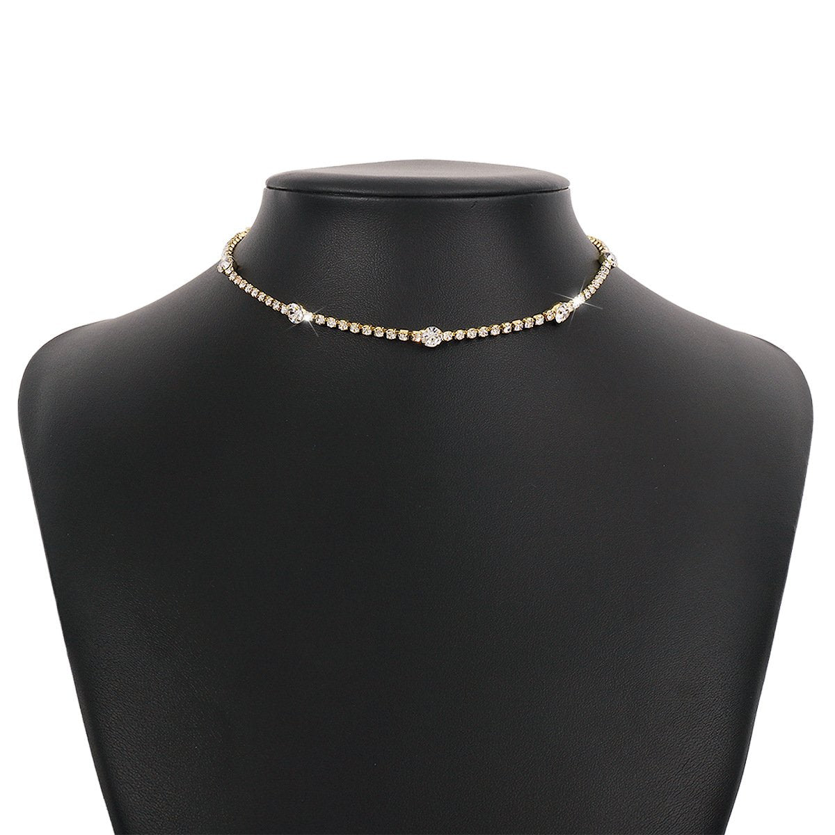 N1445 Minority Simple Temperament Claw Chain Necklace Ladies Clavicle Necklace Choker Rhinestone Light Luxury Necklace