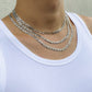 Jewelry Simple Metal Texture Imitation Gold Chain Necklace Retro Geometric Single Layer Clavicle Necklace Women