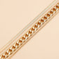 Jewelry street hip-hop trendy color stitching simple necklace female exaggerated multi-layer geometric chain necklace
