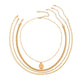 Jewelry Punk Metal Texture Snake Bone Chain Necklace Retro Versatile Portrait Tag Pendant