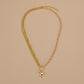 Fashion Asymmetric Chain Necklace Simple Pendant Peach Heart Necklace Accessories
