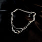 Multilayer Frosty Geometric Square Necklace Female Fashion Net Red Clavicle Chain Retro Hip Hop Pendant Necklace Jewelry