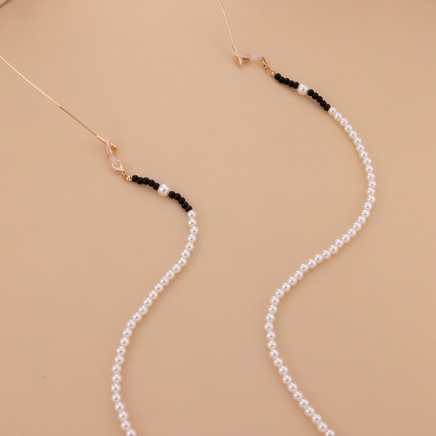 Jewelry Ladies White Pearl Trend Glasses Chain Personality Temperament Simple Mask Accessories