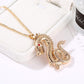 Necklace Fashion Creative Chinese Jewelry Ethnic Retro Zodiac Dragon Flash Diamond Necklace