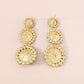 E1856 Light luxury long rhinestone earrings ZA palace French personality retro dinner earrings for women
