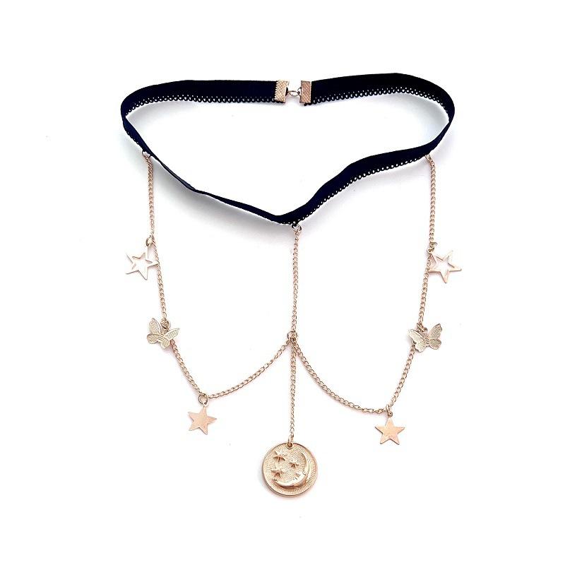 Jewelry Fashion Pentagram Moon Leg Chain Female Star Moon Pendant Thigh Chain Body Chain