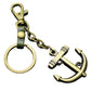 Sailing diary, big anchor, alloy key chain, leather middleware, accessories, key ring, bag, pendant