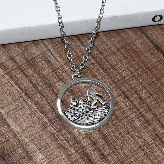 Sports Jewelry Circle Mountaineering Necklace Pendant