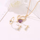Set of decorations trend jewelry love love necklace earrings ring fashion three-piece set
