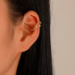 Retro gold geometric ear clip female ins simple fashion niche design no ear piercing ear bone clip earrings
