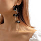 E1129ZA Design sense flower three-dimensional long earrings niche fairy claw chain rhinestone flower earrings