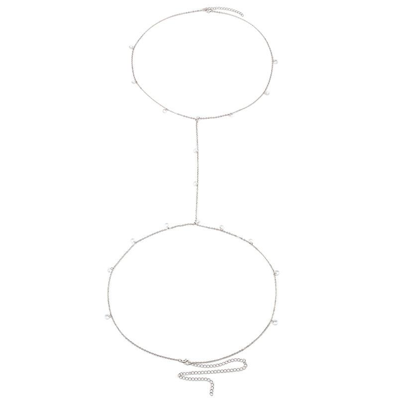 Fashion Flash Diamond Pendant Beach Body Chain Fashion Sexy Chest Chain Jewelry Sling Clothes Accessories