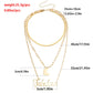 Ins trend multi-layered necklace female niche design sense geometric love wild letter creative jewelry