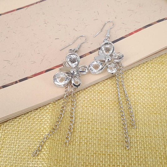 Long Tassel Earrings Simple Earrings Alloy Ear Jewelry Exaggerated Earrings Earrings