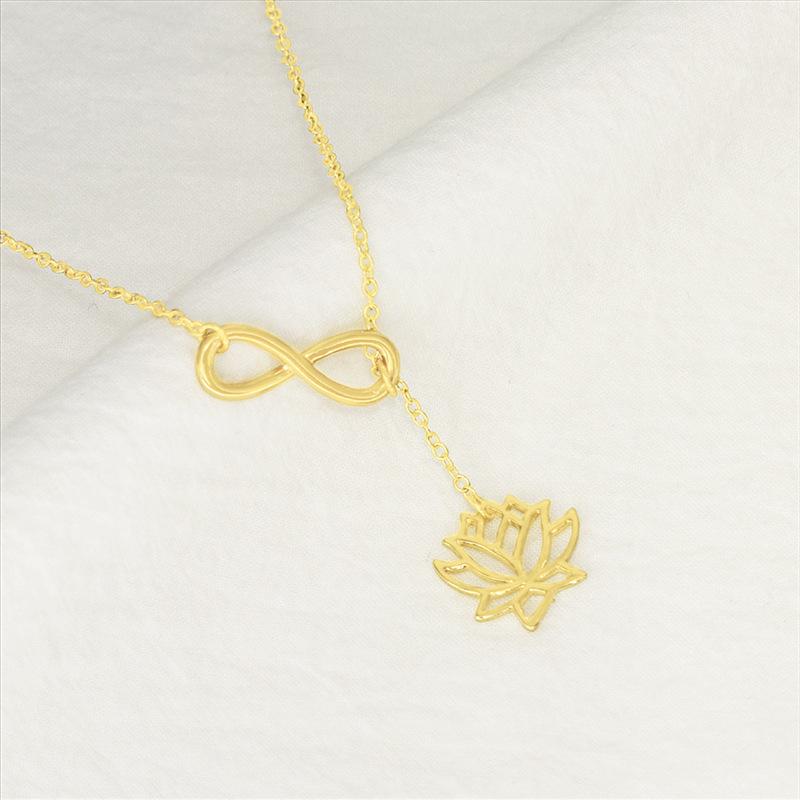 Figure 8 lotus necklace women's fashion fashion all-match jewelry flower pendant