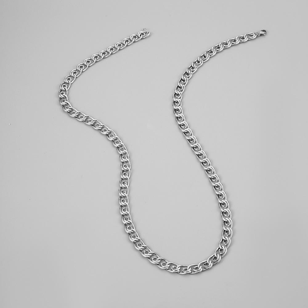 Senior Men's Simple Personality Chain Stainless Steel U-shaped Single Chain Necklace Clavicle Chain