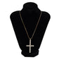 Jewelry Simple Micro-inlaid Rhinestone Cross Necklace Female Personality Metal Thin Chain Geometric Necklace