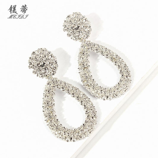 Magnesium Di E4824 Fashion Explosion Style Personality Trend Water Drop Hollow Earrings Female