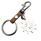 Rudder titanium steel car key pendant cowhide key chain car hanging logo