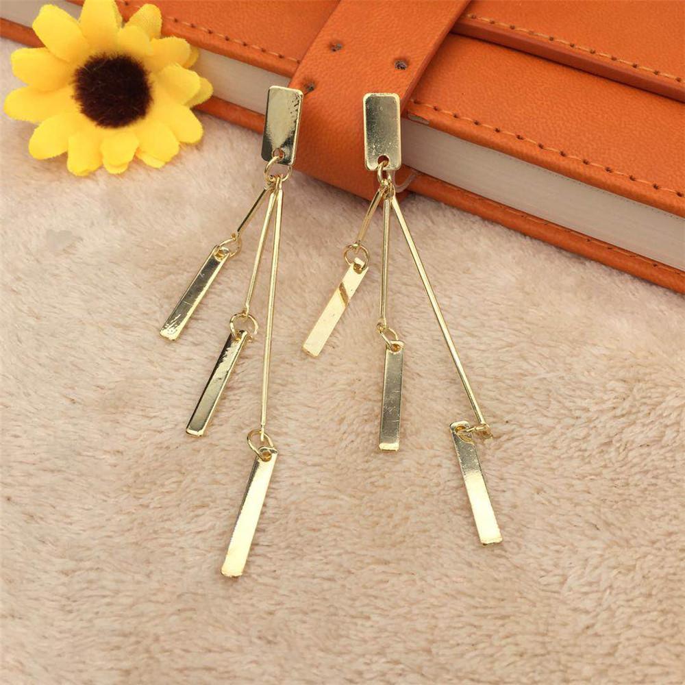 Simple Fashion Girl Heart Stud Earrings Three Pieces Earrings Shiny Metal Female Earrings