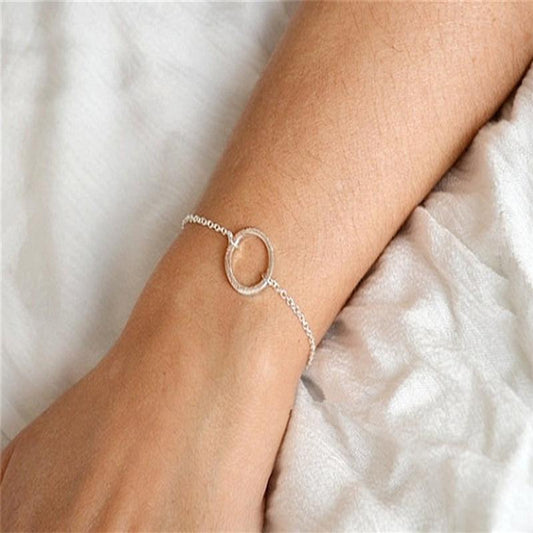 Personalized minimalist circle bracelet minimalist circle