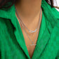 Jewelry Hip Hop Punk Metal Rod Chain Necklace Simple Indifferent Geometric Stacking Necklace