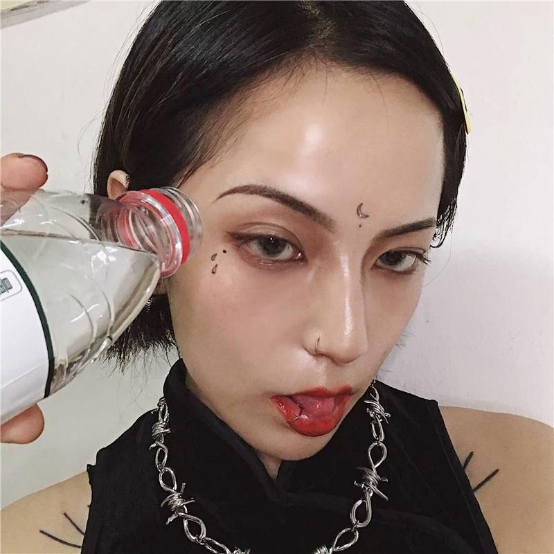 Jewelry punk retro thorn lock with key pendant necklace cool trendy accessories