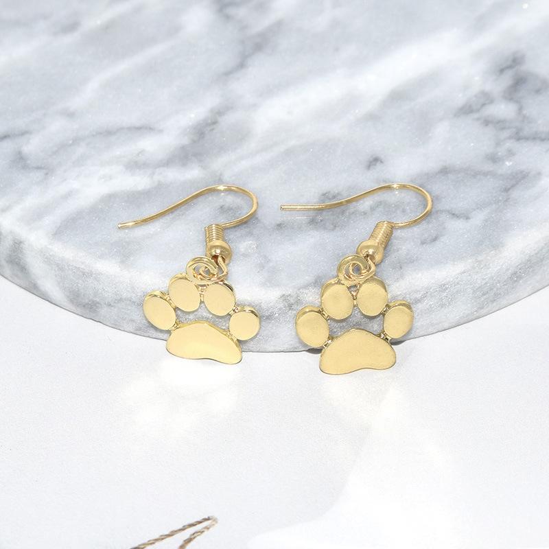 Specially for jewelry animal cat dog paw dog print earrings earrings female ear hook palm print earrings