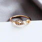 Jewelry fashion flash diamond love ring leaf rhinestone peach heart adjustable joint ring