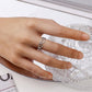 ins stainless steel hollow love design open ring fresh sweet simple fashion ladies ring