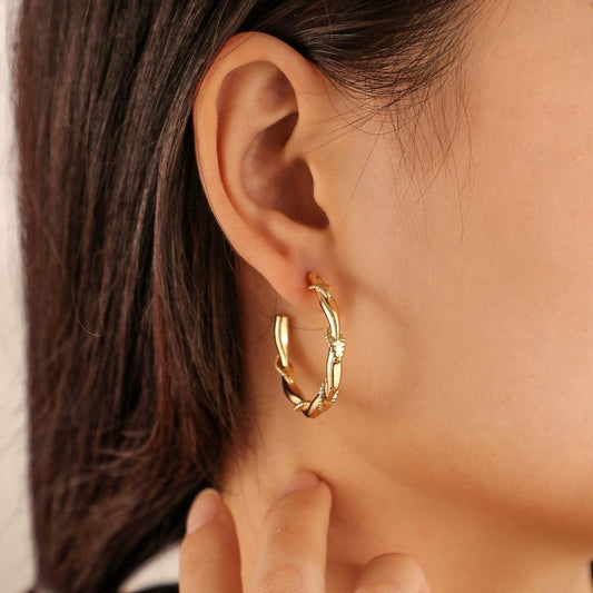 Jewelry Fashion Chinese C Shape Exaggerated Snake Body Wrapped Earrings Trendy Metal Hip Hop Earrings