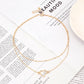 Jewelry simple double-layer chain trend clavicle chain all-match ins metal peach heart necklace
