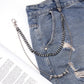 Hip-hop punk fashion metal waist chain personality popular double-layer jeans chain ins
