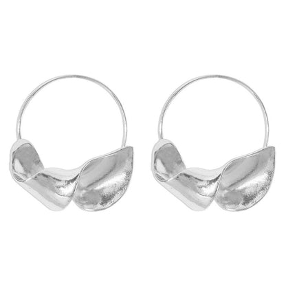 E8696 Exaggerated Alloy Earrings Women's Creative Geometric Big Circle Earrings Personalized Punk Earrings