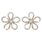 1727 Temperament Full of Diamond Flower Earrings Personality Atmospheric Creative Fairy Ear Studs Niche Design Earrings