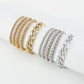 B182 Jewelry CCB Beaded Aluminum Chain Exaggerated Personality Bracelet Frosty Retro Elastic Bracelet