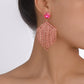 E1526 Temperament Claw Chain Rhinestone Tassel Earrings Baroque Light Luxury Internet Celebrity Fashion Earrings