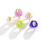 Jewelry Niche Candy Color Acrylic Flower Ring Simple Metal CCB Index Finger Ring Ring