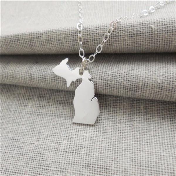 Jewelry American Michigan Michigan Necklace Women's Pendant Necklace