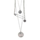 Fashion pin necklace multi-layer portrait ins net red street style Hong Kong long sweater chain necklace