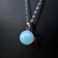 Over Eagle Opal Clavicle Chain Spherical Natural Stone Pendant Necklace Jewelry Birthstone Series Direct Supply