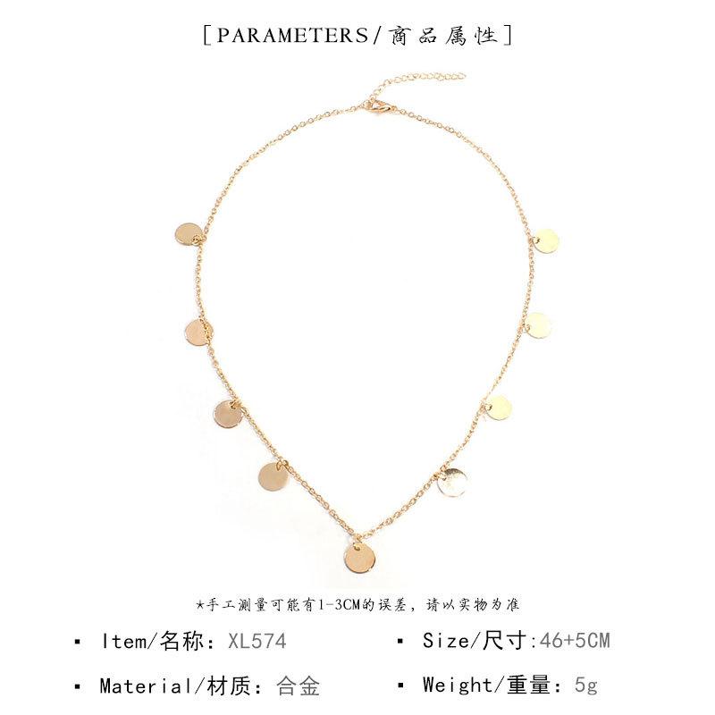 Rihanna's same stylish personality white sequin short necklace necklace