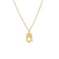 Stainless Steel Animal Owl Hollow Cross Chain Pendant Necklace Geometric Hollow Origami Pendant Animals