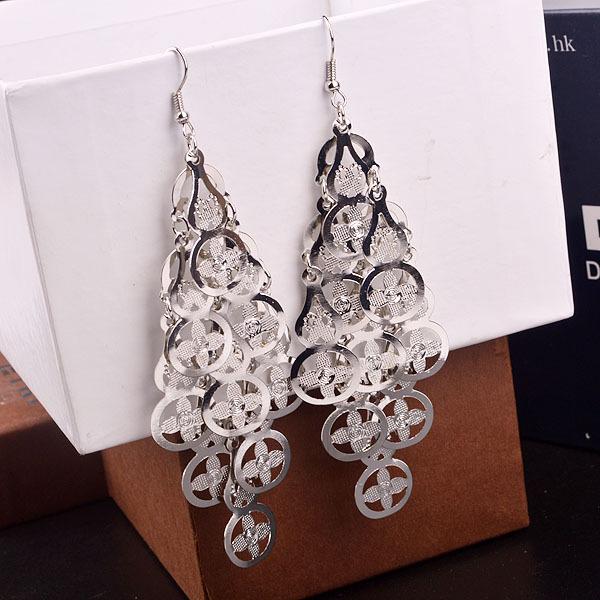 Earrings Exaggerated fashion gourd flower multi-level string earrings