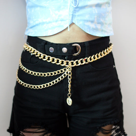 Accessories Fashion Sexy Waist Chain Multilayer Metal Chain Body Chain Popular Body Chain