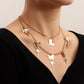 Jewelry Fashion Double Exaggerated Butterfly Heart Necklace Female Ins Cold Valentine's Day Necklace