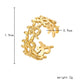 Trendy small fresh stainless steel opening hollow flower adjustable ring