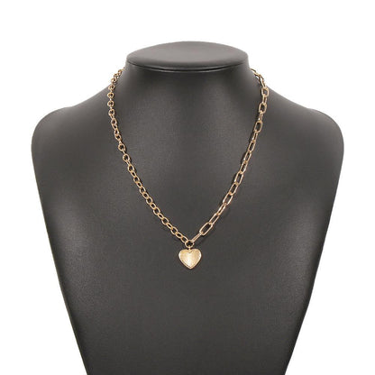 N853 Popular Jewelry Cold Simple Pendant Necklace Women's Geometric Love Elegant Clavicle Chain